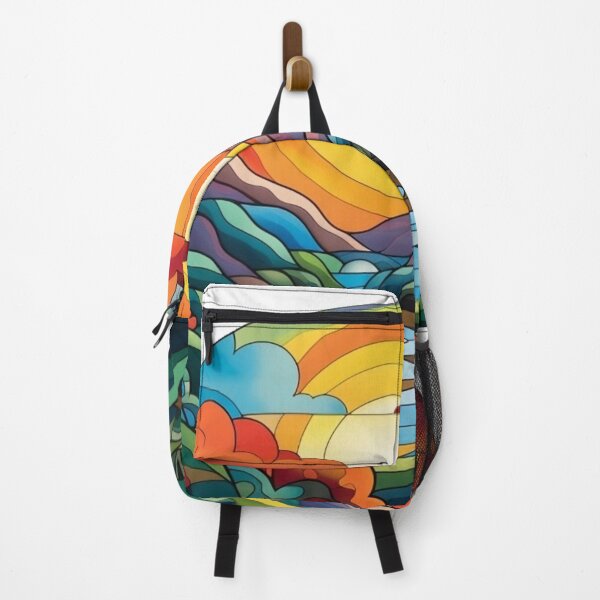 Item preview, paisaje circular colorido felicidad designed and sold by Stickerlion.