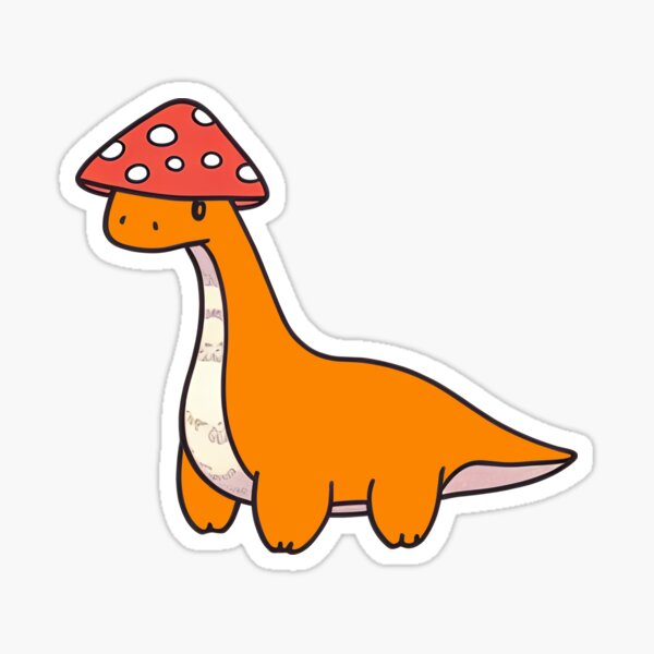 Artikel-Vorschau von Orange Dinos Pilzkappen-Dinosaurier, designt und verkauft von TestingN-cap.