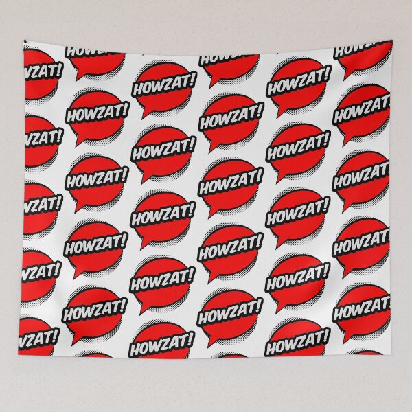 Item preview, Cricket Themed Comic Style Shout-Out Howzat! Logo  designed and sold by MimsTees.