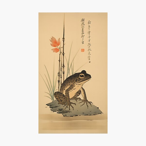 Item preview, Edo Period Japanese Art Style Frog designed and sold by RibbitFans101.