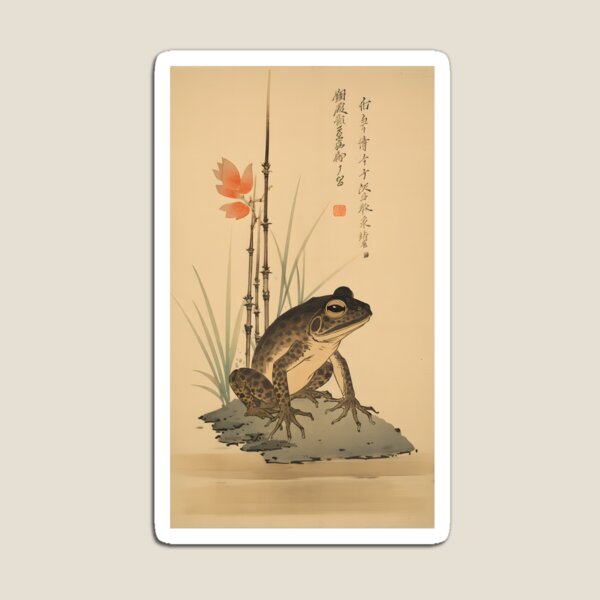 Item preview, Edo Period Japanese Art Style Frog designed and sold by RibbitFans101.