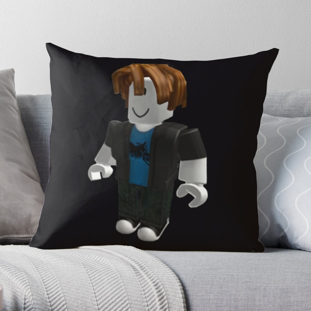 Roblox Noob Avatar Throw Pillow by Cacao Dreams
