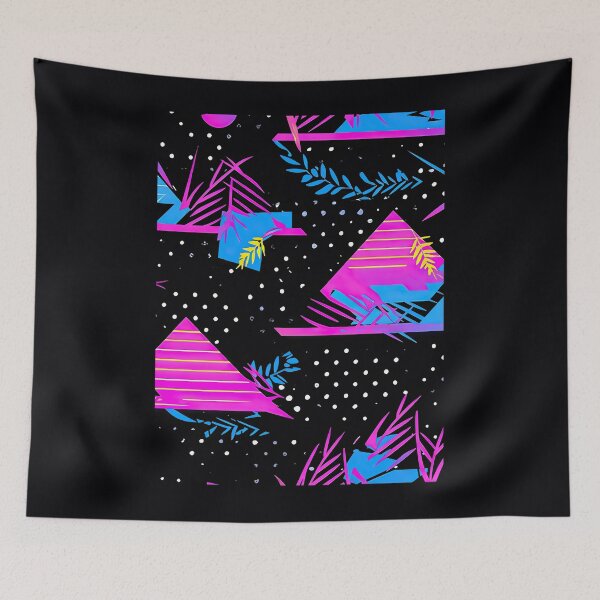 Item preview, 80s and 90s Retro Funky Pyramid Synthwave Pattern Graphic 	 designed and sold by hhsbybvxb82.
