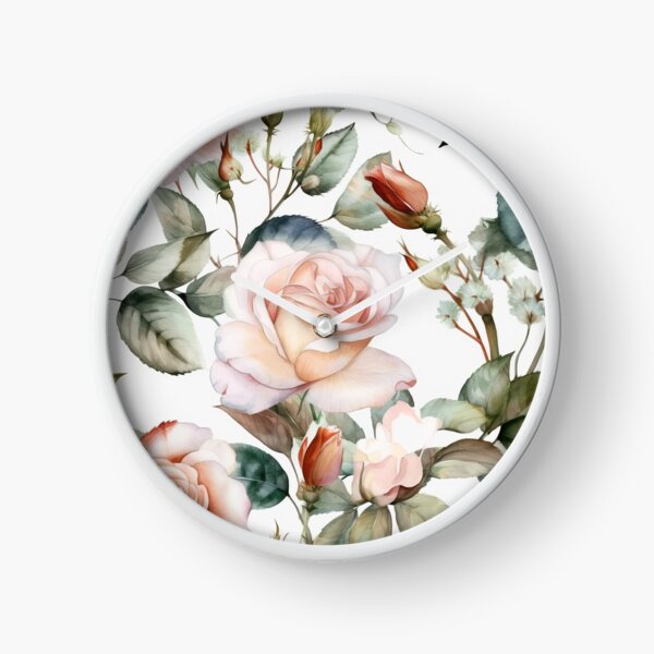 Item preview, Watercolor of Seamless Pattern with Roses and Leaves on white background .AI generated Illustration. designed and sold by svetlanna.