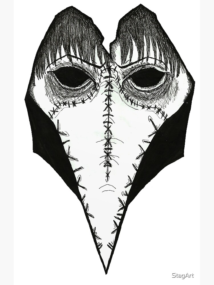 plague doctor mask drawing