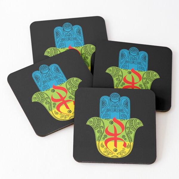 Item preview, Amazigh Flag With Khamsa Patterns, Symbol of Freedom & Luck 	 		 designed and sold by xysmfyhmbiy54.