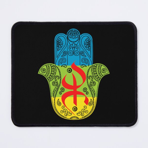Item preview, Amazigh Flag With Khamsa Patterns, Symbol of Freedom & Luck 	 		 designed and sold by xysmfyhmbiy54.
