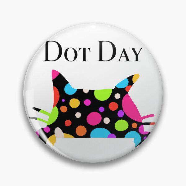Item preview, Happy Cat Dot Day Tee Shirt and Sticker Design by ZeesDesign on Redbubble designed and sold by ZEESDESIGN.