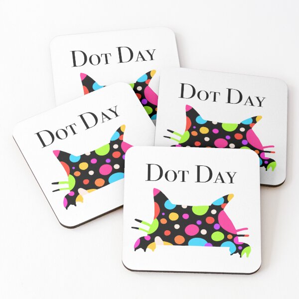 Item preview, Happy Cat Dot Day Tee Shirt and Sticker Design by ZeesDesign on Redbubble designed and sold by ZEESDESIGN.