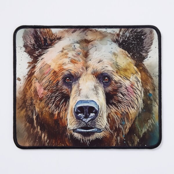 Item preview, Abstract Brown Bear Painting. AI generated Illustration. designed and sold by svetlanna.