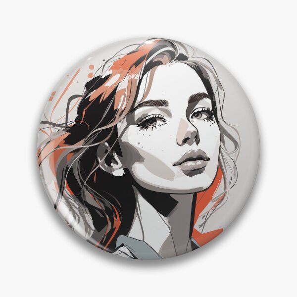 Item preview, Empowering Presence:  Confident Woman Looking at You designed and sold by TrendyArtInk.