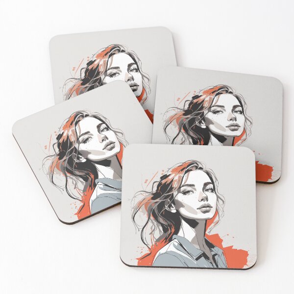 Item preview, Empowering Presence:  Confident Woman Looking at You designed and sold by TrendyArtInk.