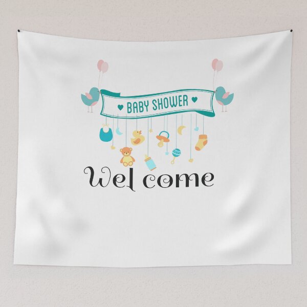 Item preview, Welcome Baby Shower pannels/ Posters designed and sold by ND ARTS DIRECT.