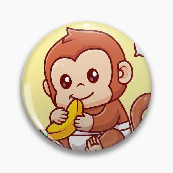 Item preview, Cute Baby Monkey Hugging Banana designed and sold by hjian8219.