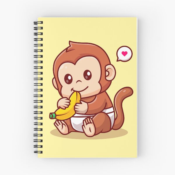 Item preview, Cute Baby Monkey Hugging Banana designed and sold by hjian8219.