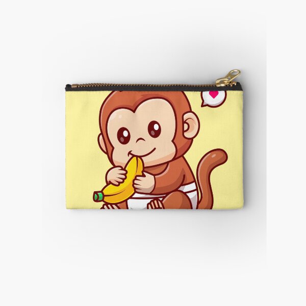 Item preview, Cute Baby Monkey Hugging Banana designed and sold by hjian8219.