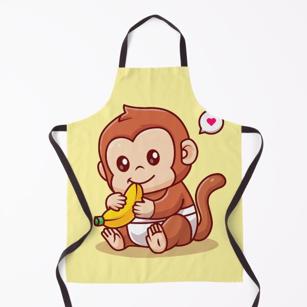 Item preview, Cute Baby Monkey Hugging Banana designed and sold by hjian8219.