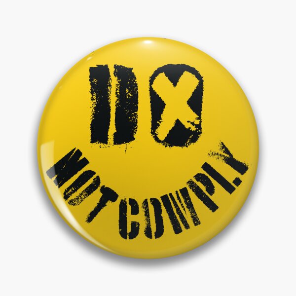 Item preview, DO NOT COMPLY Defiant Delight: Embrace Your Uniqueness with a Smile That Wont Comply Yellow Version  designed and sold by pelagio.