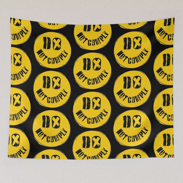 Item preview, DO NOT COMPLY Defiant Delight: Embrace Your Uniqueness with a Smile That Wont Comply Yellow Version  designed and sold by pelagio.