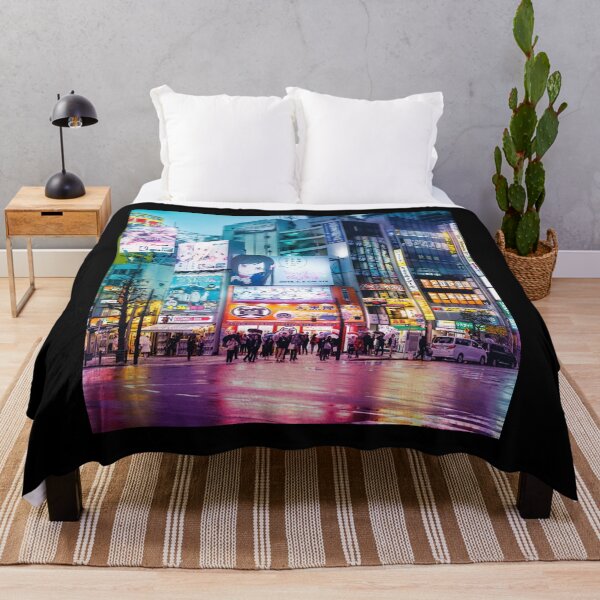Item preview, Anime Akihabara Neon Dream many colourful reflection on the wet streets less Top designed and sold by xysmfyhmbiy54.