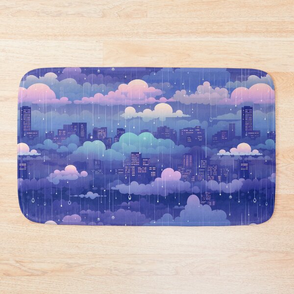 Item preview, Rainy Moody Lofi City Pattern designed and sold by christiangates.