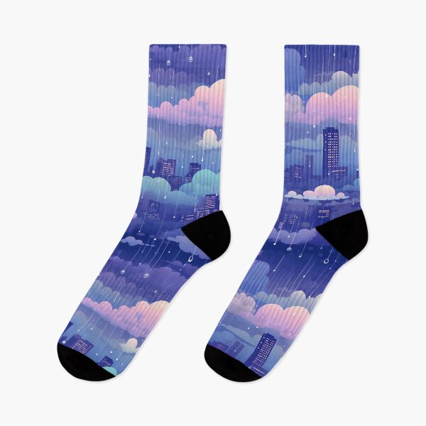 Item preview, Rainy Moody Lofi City Pattern designed and sold by christiangates.