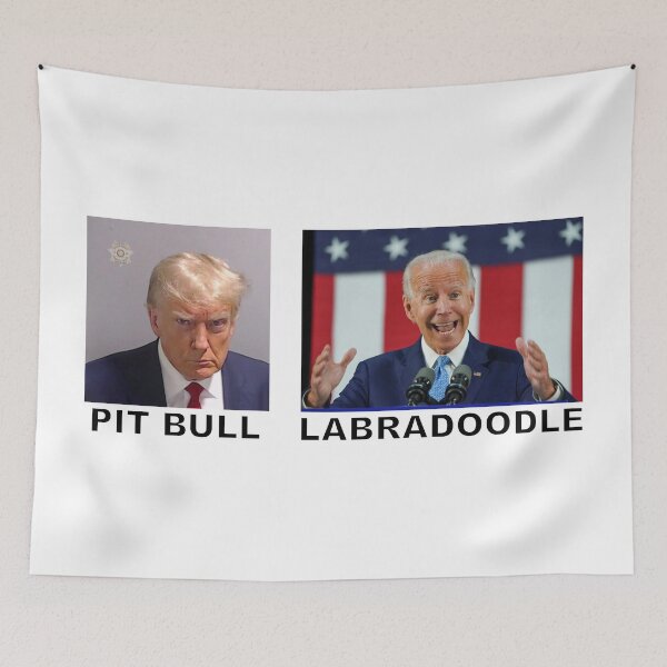 Item preview, Donald Trump Pit Bull Joe Biden Labradoodle designed and sold by Electricitees.