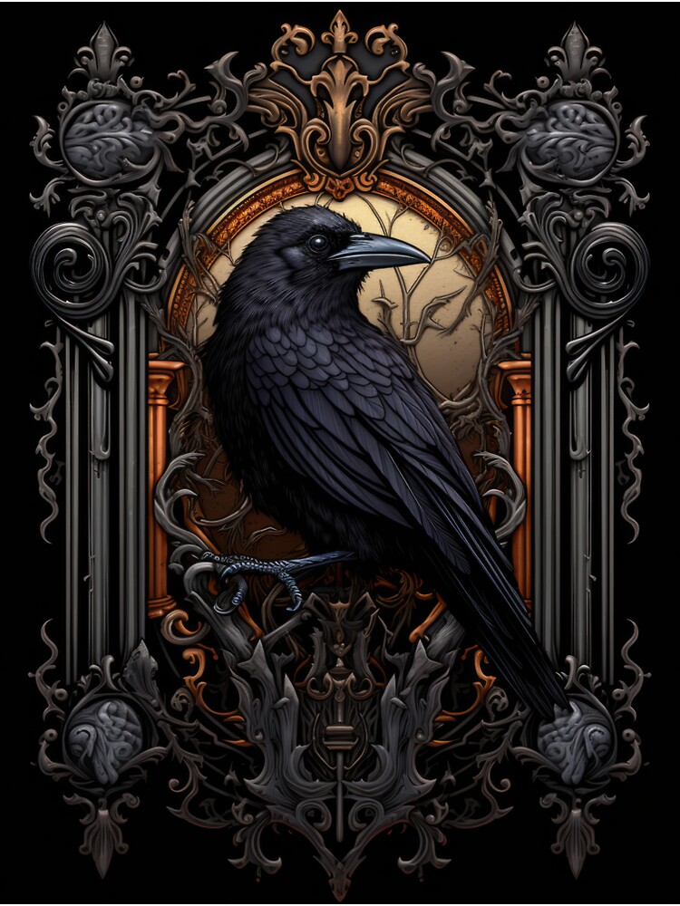 Get Perfect Crow Sticker Gothic Stickers Here With A Big Discount.