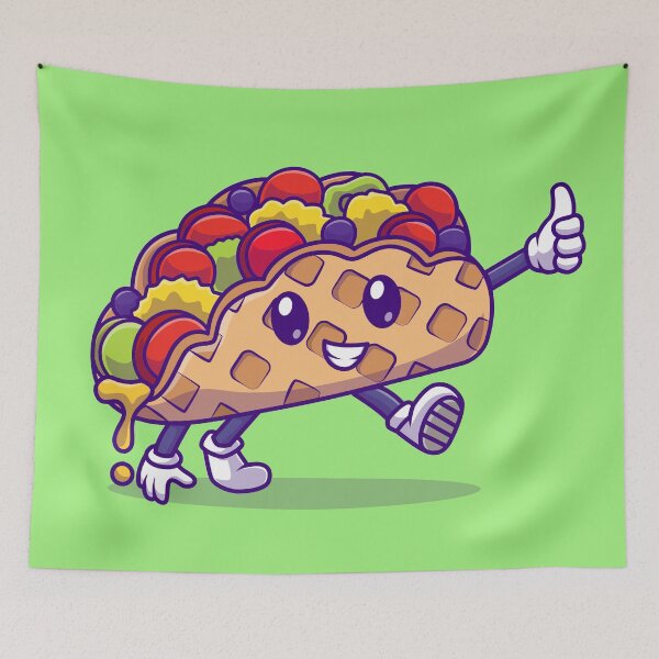 Item preview, Cute Taco with Thumbs Up Cartoon Vector Icon designed and sold by hjian8219.