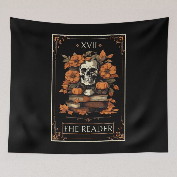 Item preview, The Reader - Vintage Halloween Tarot Skeleton designed and sold by Hugo Bloke.