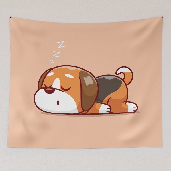 Item preview,  Cute Sleeping Dog Cartoon Vector Icon designed and sold by hjian8219.