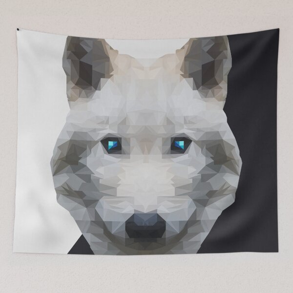Item preview, Low Poly White Wolf Design designed and sold by David E. Martinez.