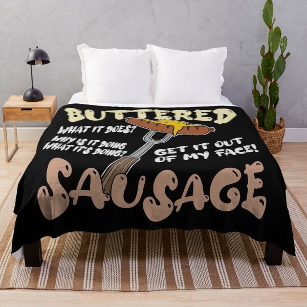 Item preview, Funny buttered sausage meme design designed and sold by J-KAP.