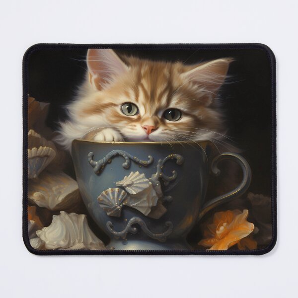 Item preview, Cat Waiting with Chin on Shell-Design Coffee Cup designed and sold by DeenaDee.