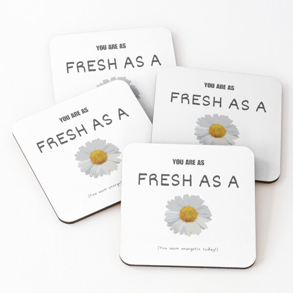Item preview, As fresh as a daisy idiom (dark grey) designed and sold by Idioms4u.