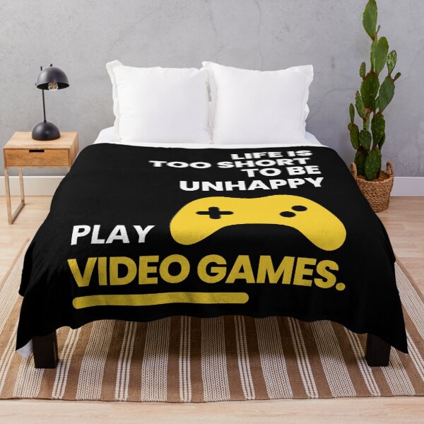 Item preview, Life is Too Short to be Unhappy Play Video Games designed and sold by LOT7Clothing.