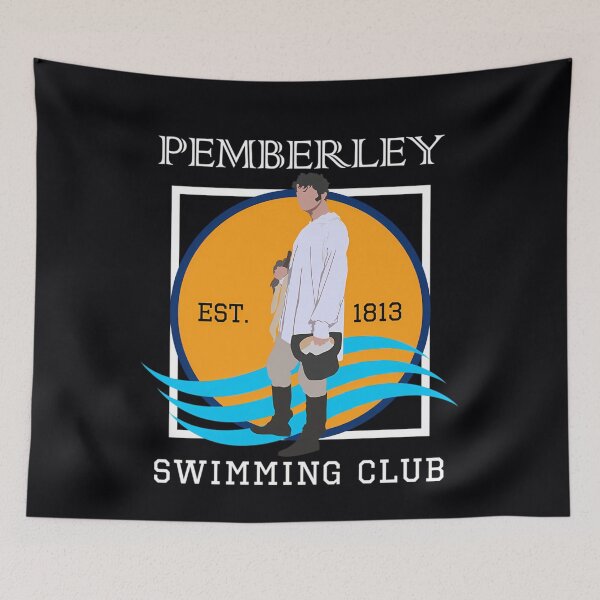 Item preview, Pemberley Swimming Club Est. 1813 - Pride and Prejudice WHITE  	 designed and sold by qubcatjyr67.