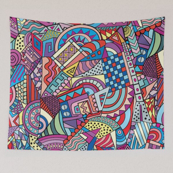 Item preview, Art color geometry pattern designed and sold by bayanshop23.