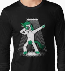 Dabbing Unicorn dancing Ireland Leprechaun shamrock Long Sleeve T-Shirt