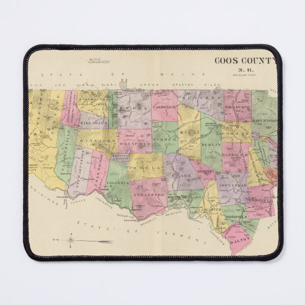 Item preview, Vintage Coos County NH Map (1892) designed and sold by BravuraMedia.