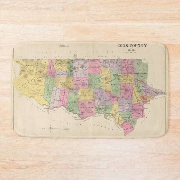 Item preview, Vintage Coos County NH Map (1892) designed and sold by BravuraMedia.