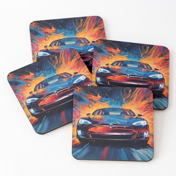 Item preview, Tesla Art, Modern Car Art, 001 designed and sold by abundancevibes.