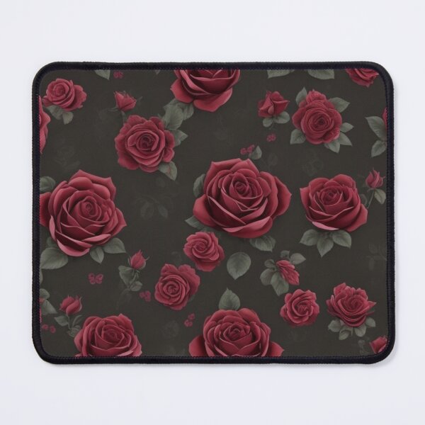 Item preview, "Elegant Dark Roses: Seamless Floral Symphony" designed and sold by FemmeFlair.