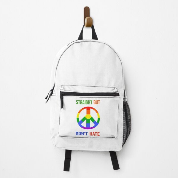 Item preview, Straight but don’t hate rainbow peace sign design  designed and sold by Rachel the Artist .