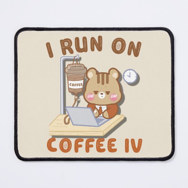 Item preview, Cute Kawaii Chipmunk I RUN ON COFFEE IV designed and sold by cutecozynook.
