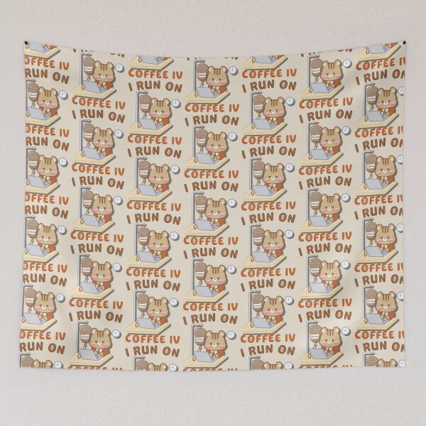 Item preview, Cute Kawaii Chipmunk I RUN ON COFFEE IV designed and sold by cutecozynook.