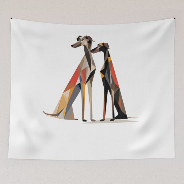 Item preview, 2 attentive greyhounds Classic  designed and sold by kanduuzaforw.