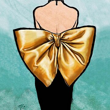 Little Black Dress with a Big Golden Bow Vintage fashion art" Poster for  Sale by Glimmersmith | Redbubble
