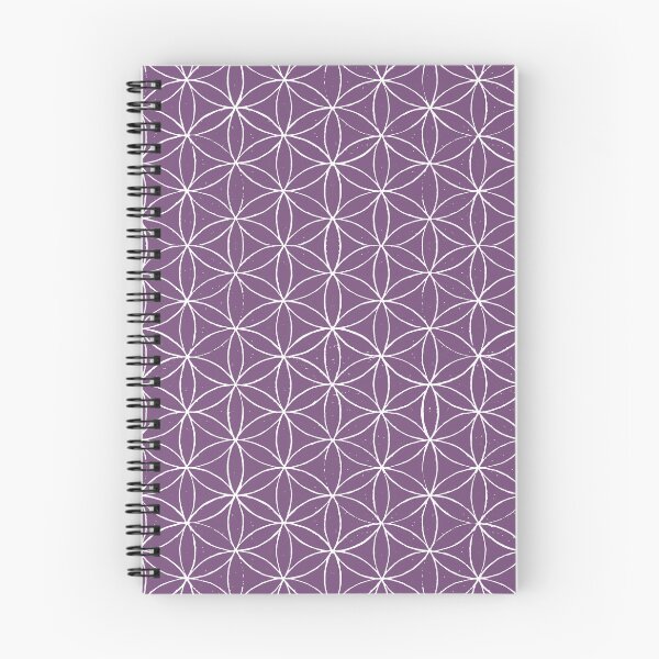 Item preview, Flower of Life Linocut Pattern - Plum + Snow designed and sold by Irene Estelle.