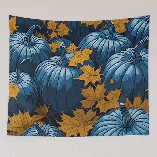 Item preview, Fall Season Blue Pumpkin Patch  designed and sold by GraphicsClub.